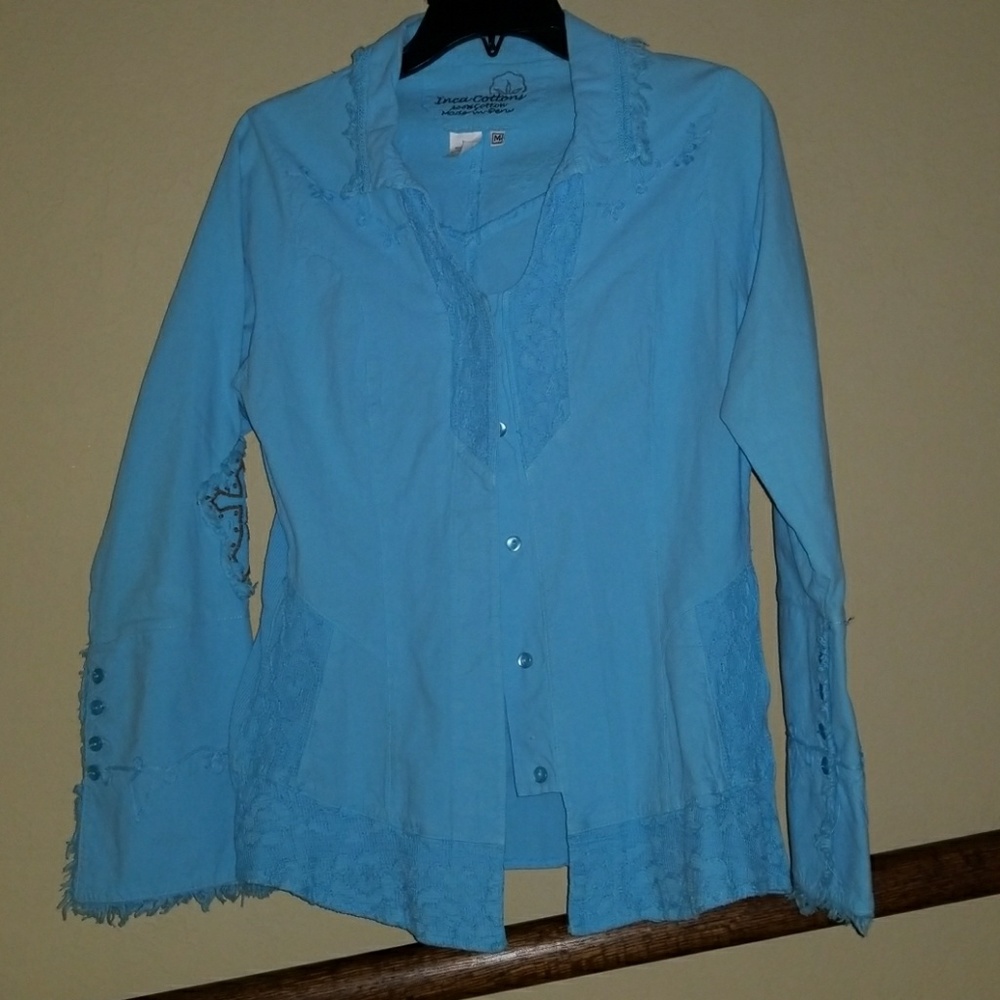 Inca Cottons boutique blouse  Size Med