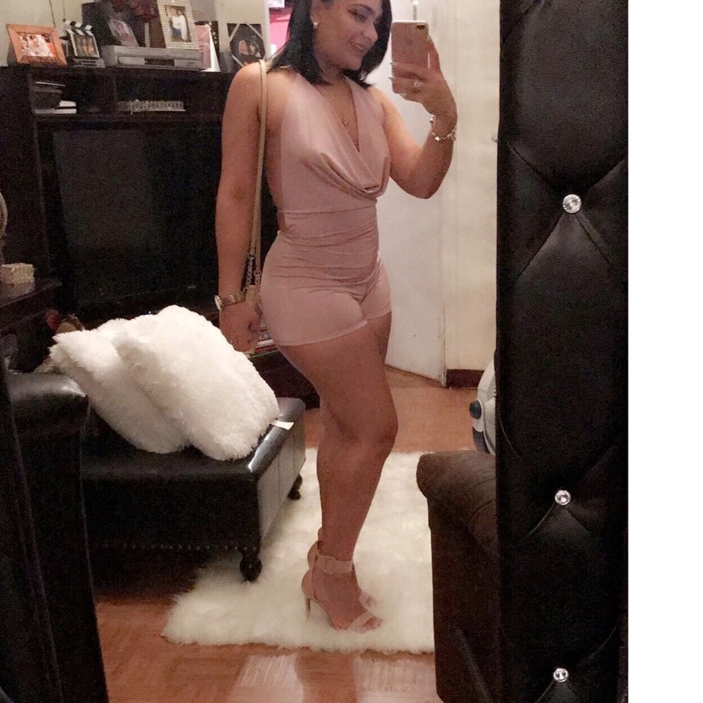 Short pink jumpsuit