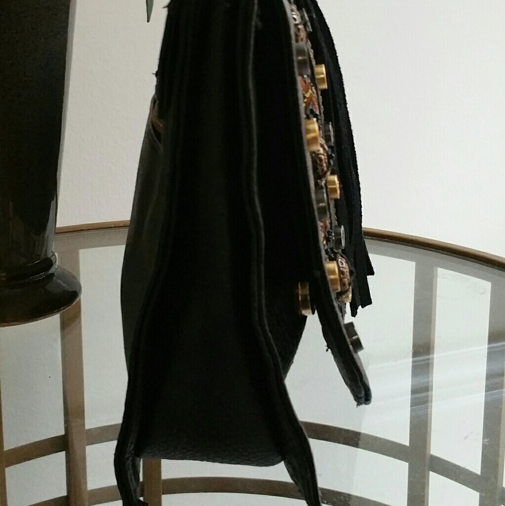 Christian Audiger Fringe And Sequin Clutch - image 3