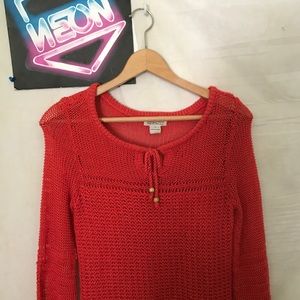 Lucky Brand Women's Knit Thread Red Sz S A1885