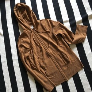 J Crew cashmere zip up hoodie
