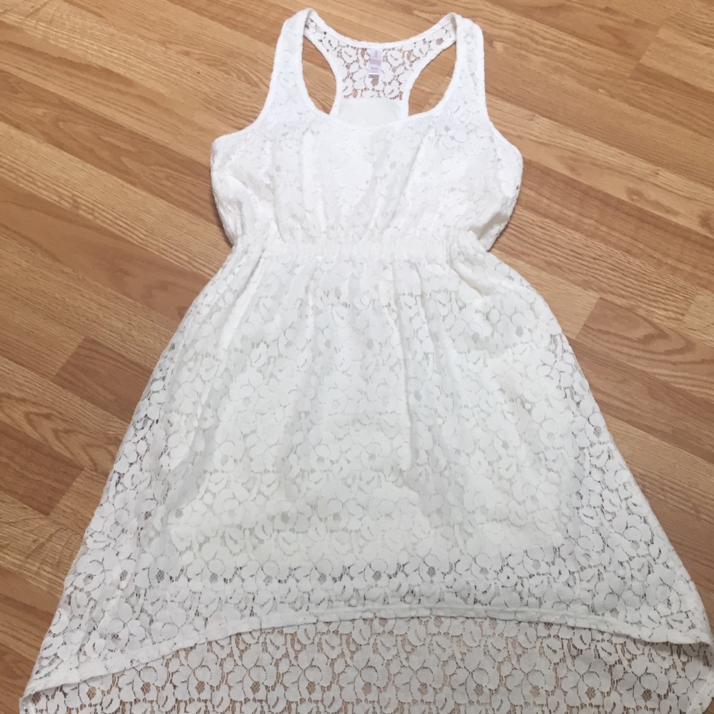 White high low dress