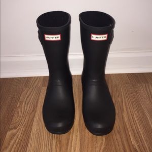 Short Matte Black Hunter Boots
