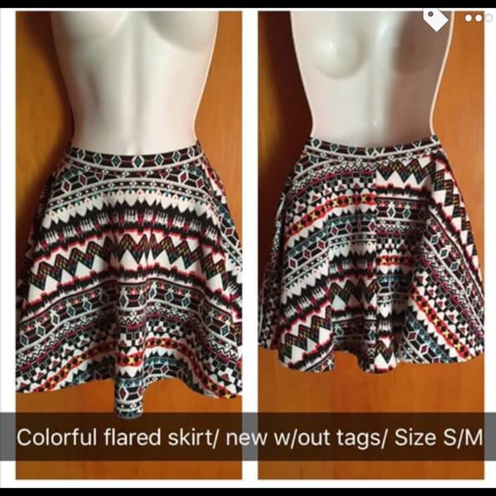 Colorful skater circle skirt