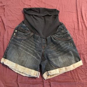 Maternity jean shorts