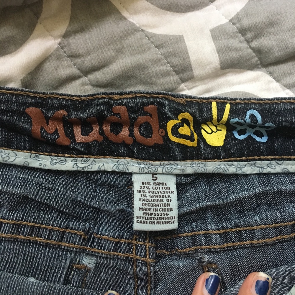 Dark wash Denim shorts - Picture 3 of 4