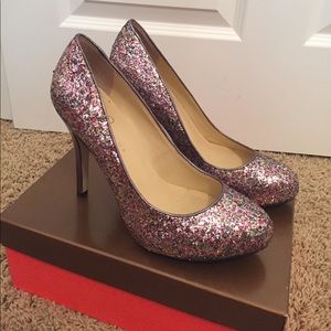 Pink Glitter Heels