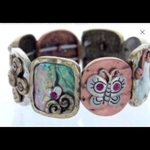 Bracelet. Butterflies and Flowers NWT