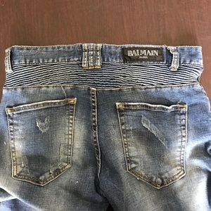 Balmain destroyed denim