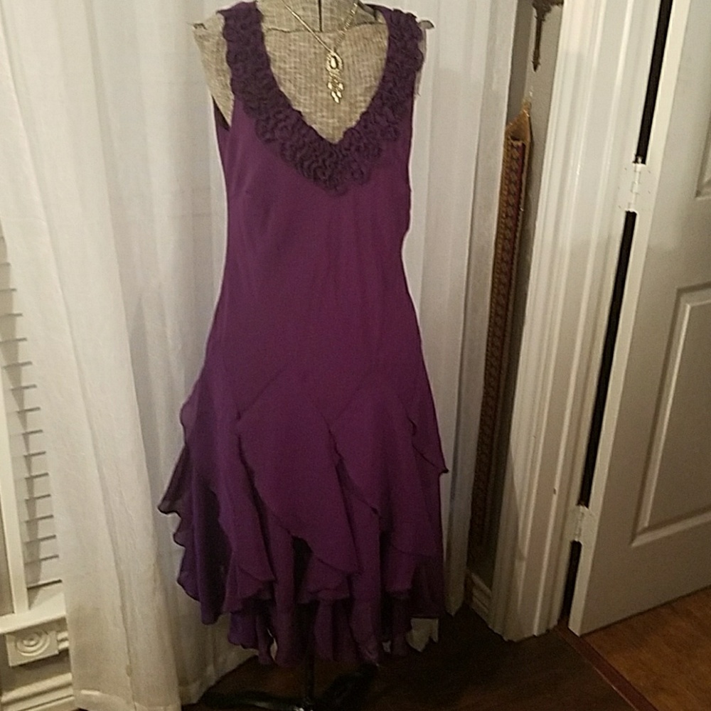 Cute purple flapper dress with carwash panels