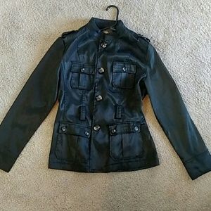 Black satin jacket