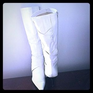 Unique cream boots