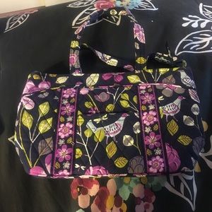 Shoulder bag with flowers and birds