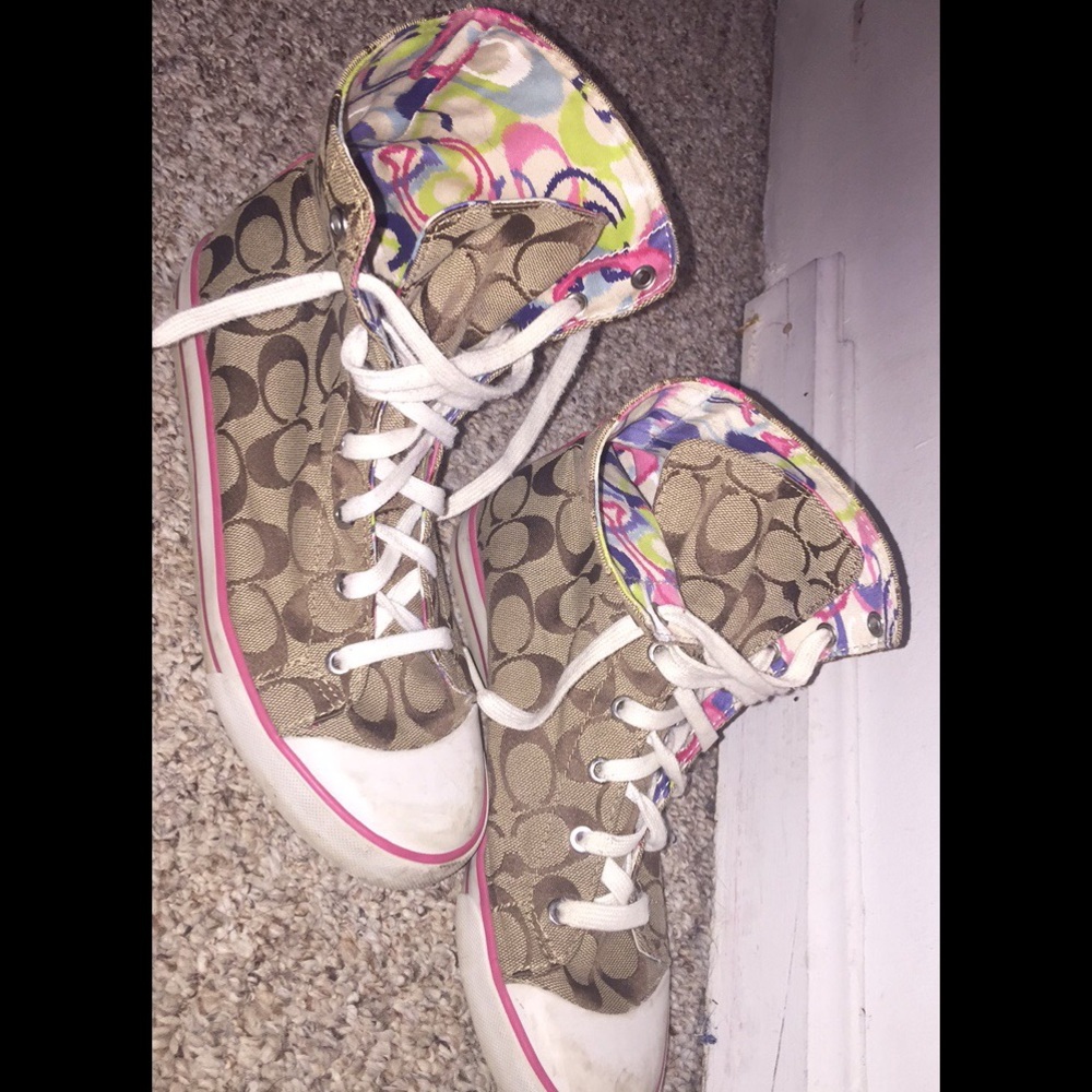 Size 9 Multi Color Coach High Top