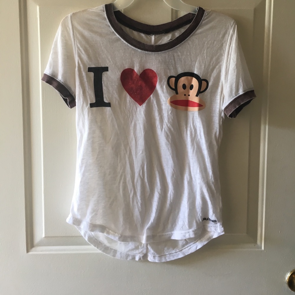 White I heart Paul Frank tshirt