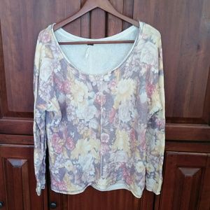 Free People Floral Sweater