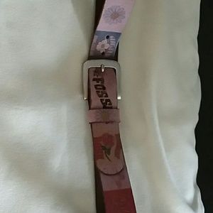 WOMEN'S FOSSIL BELT 100% LEATHER SIZE 34