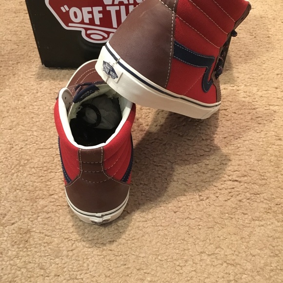 Leather & 14 Oz SK8Hi Reissue Vans - Picture 3 of 4