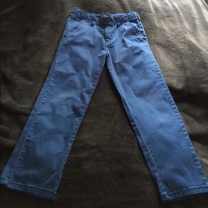 Light blue slacks khaki material