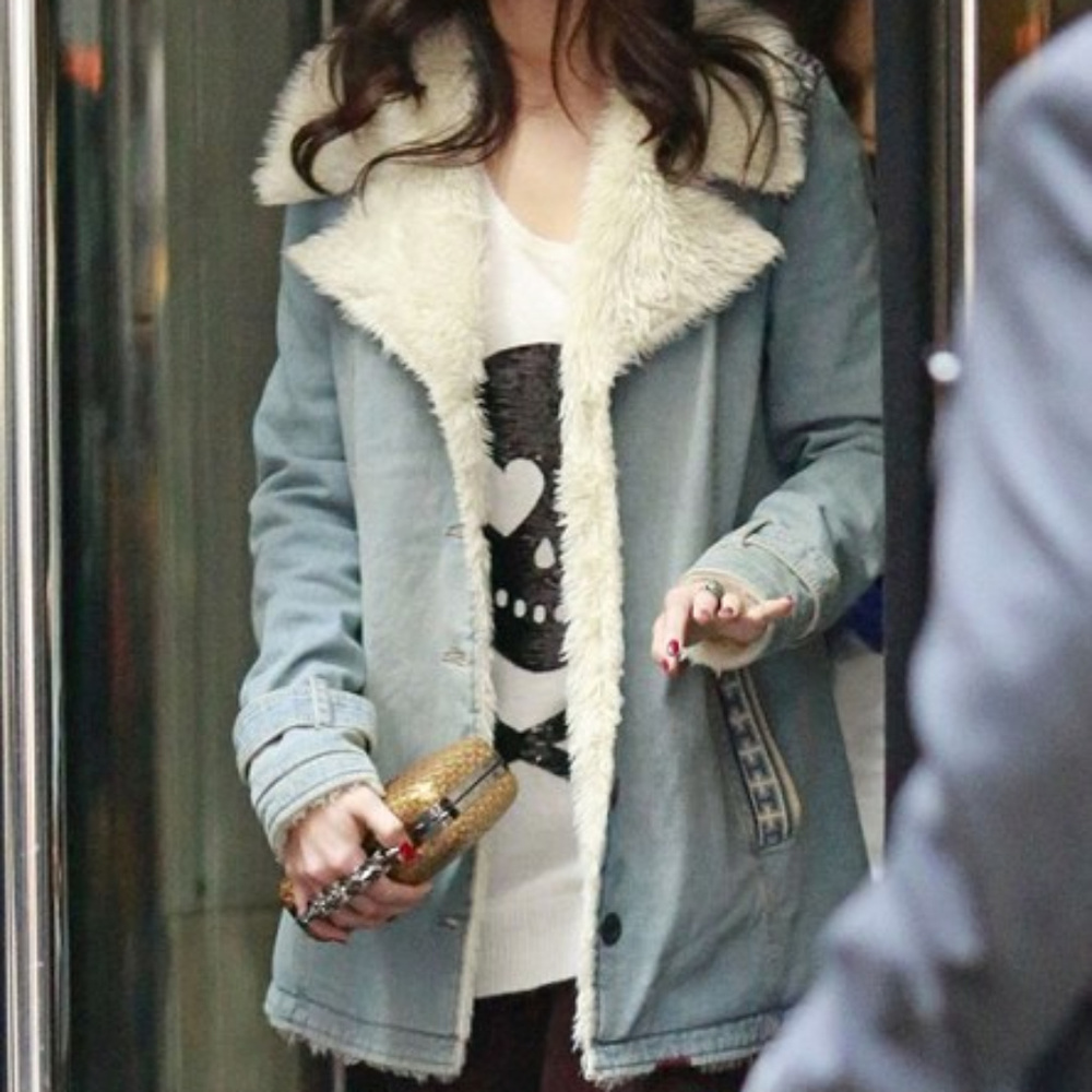 **sold** RARE Free People Denim Sherpa Jacket