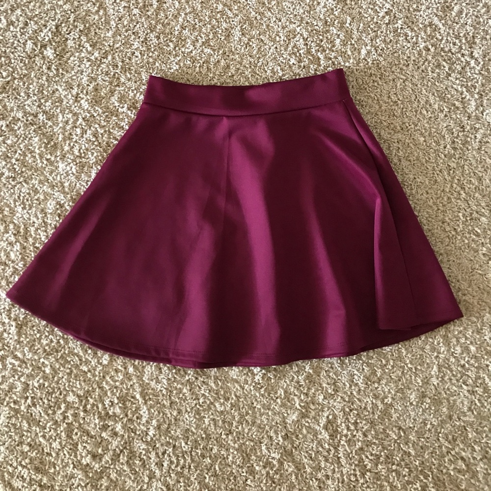 Maroon Skater Skirt