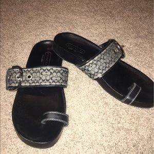 Black Coach Sandals