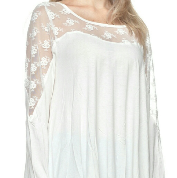EMBROIDERED LACE TUNIC TOP - Picture 3 of 3