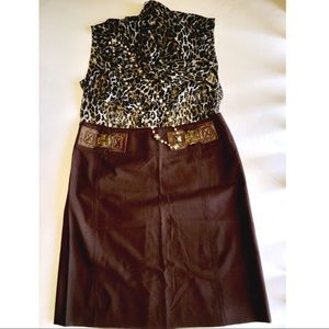 Tory Burch Skirt size 10 brown
