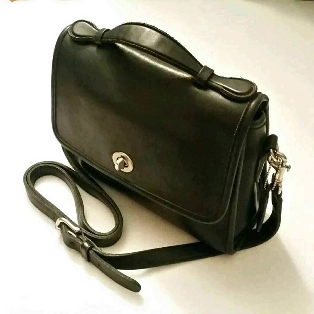 Vintage Coach Black Court Bag 9870