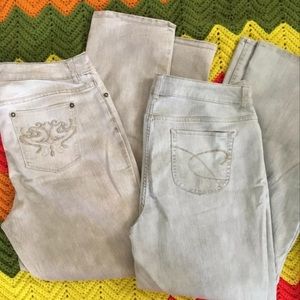 2 pair Chico's jeans