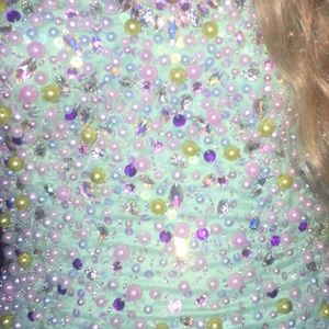 Mint green mermaid gown!