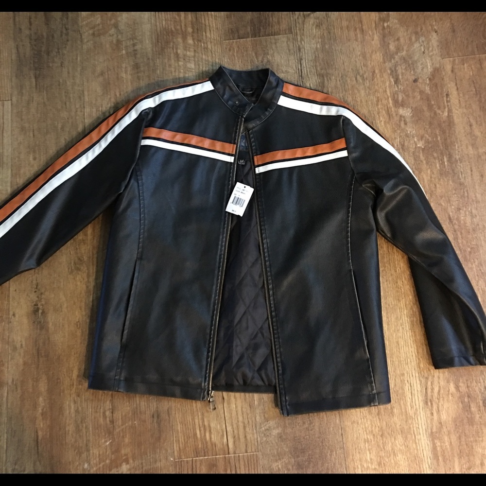 NWT leather type jacket. Whispering Smith brand.