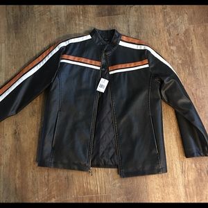 NWT leather type jacket. Whispering Smith brand.