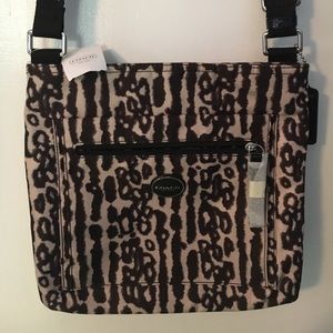 Leopard Print Coach Cross Body Bag