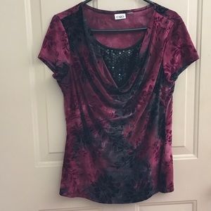 Velvet flower top