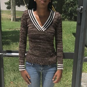 🔥Brown V neck sweater🔥