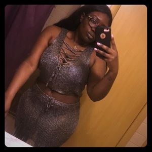 Grey and silver two piece set