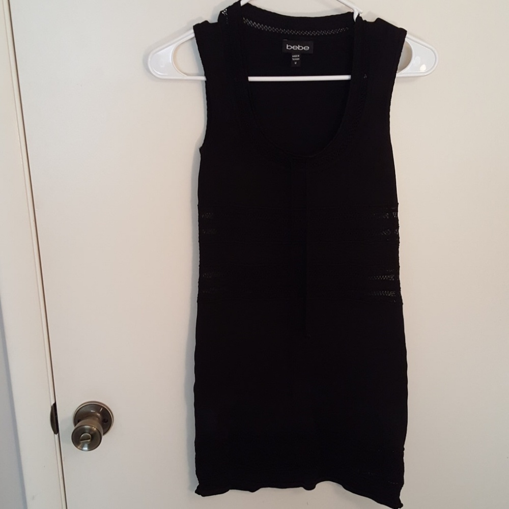 Bebe Black Lace Mini-Dress