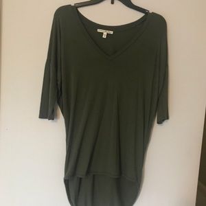Express Mid-Length Army Green Tee