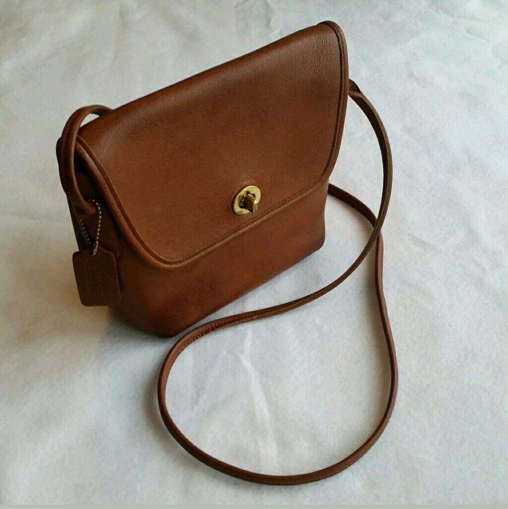 Vintage Coach British Tan Quincey Bag 9919