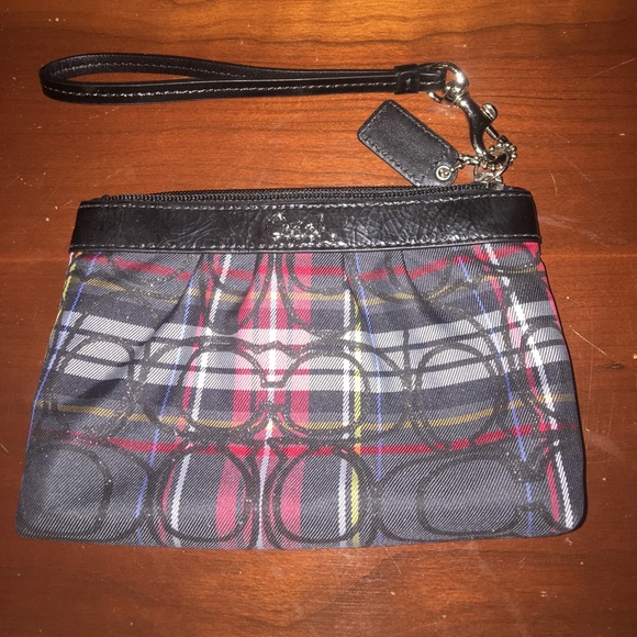 Coach Handbags - Coach plaid wristlet