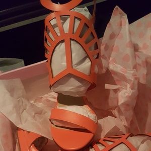 Brand new orange sandals