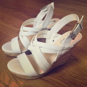White Jessica Simpson wedges