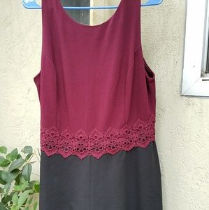 Pretty burgundy and black romper