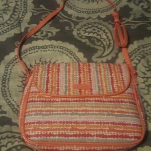 Vera Bradley Pixie Blooms leather purse