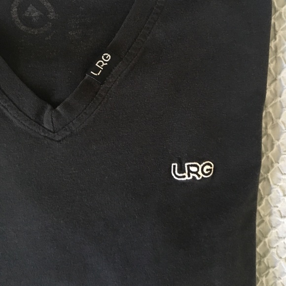 LRG Black Short Sleeve V-Neck - Picture 2 of 3