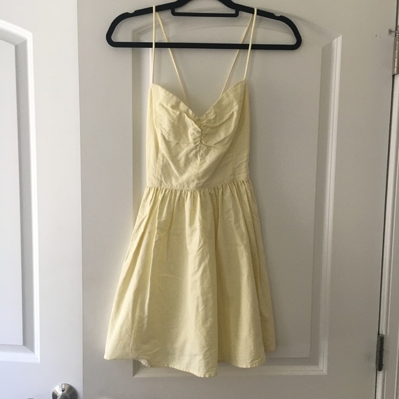 American Apparel Dresses & Skirts - American Apparel Tie Back dress light yellow sz M!