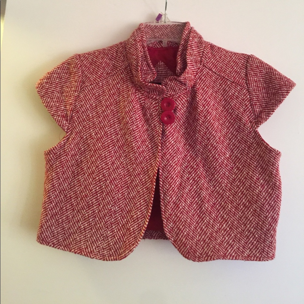 Super fabulous crop Red & Cream Top