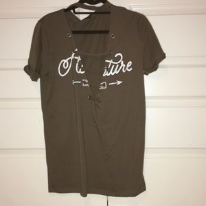 Adventure lace up shirt