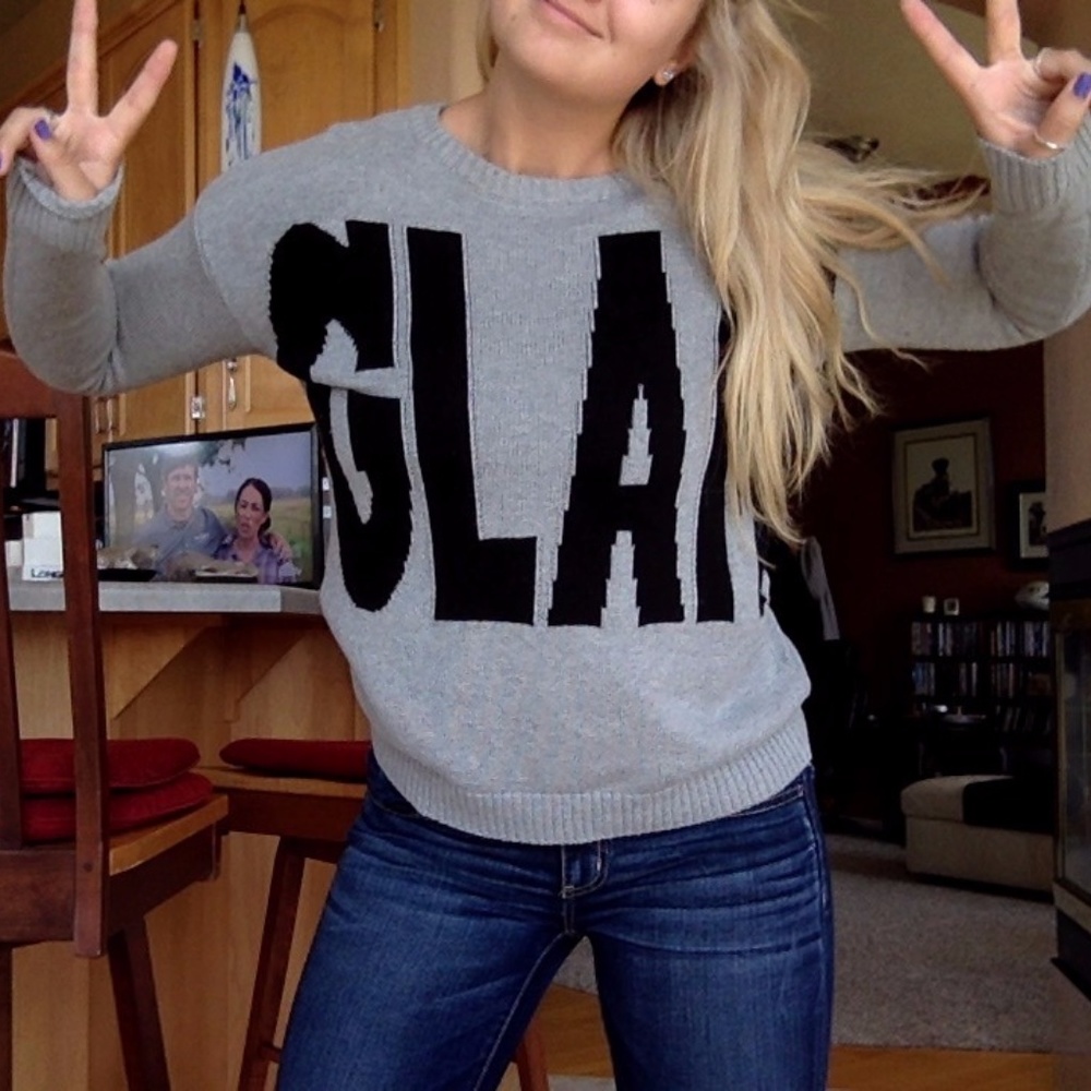 Graphic Crew Neck Sweater